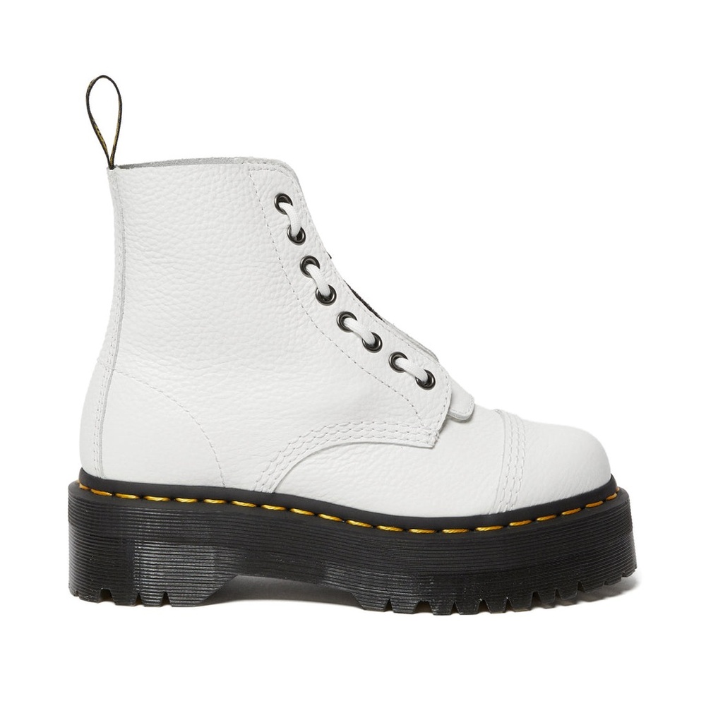 DR MARTENS Sinclair aunt sally leather platform boots white size 7